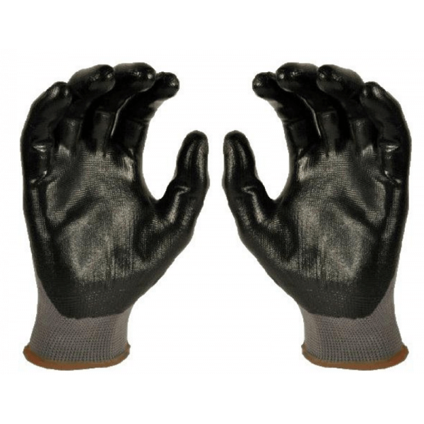 Mănuși negre acoperite cu...