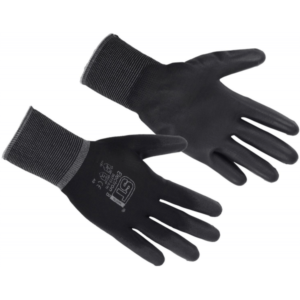 Mănuși negre acoperite cu PU