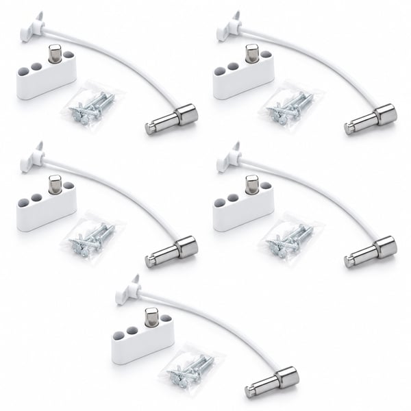 Five White Cable Lock Kits