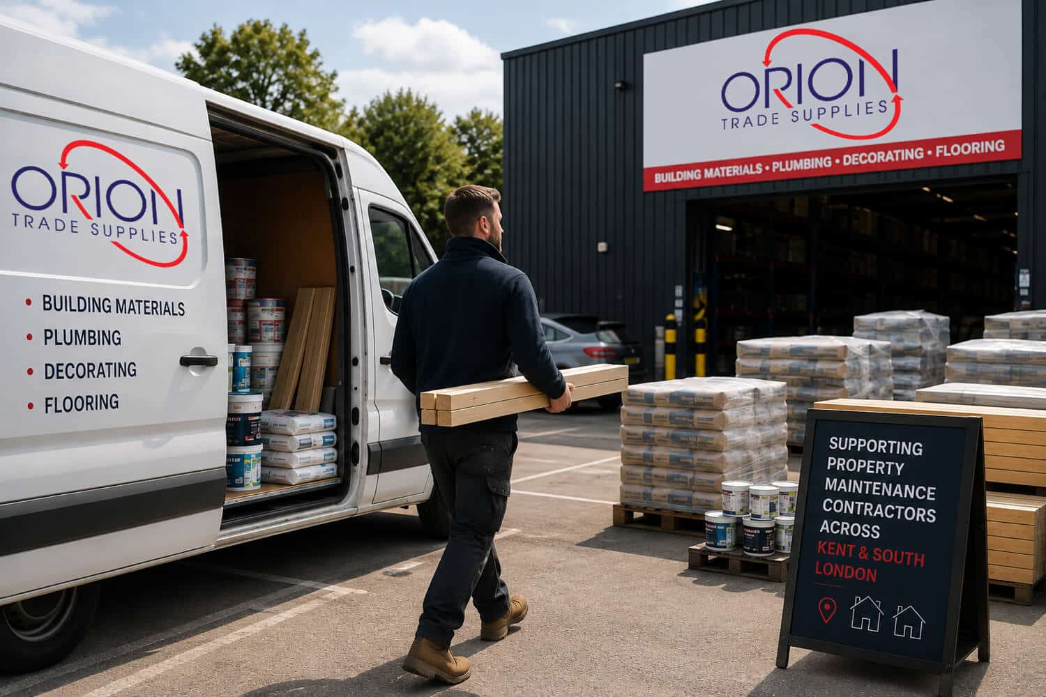 Multi Trades Contractor Purchasing Building Materials at Orion Trade Supplies