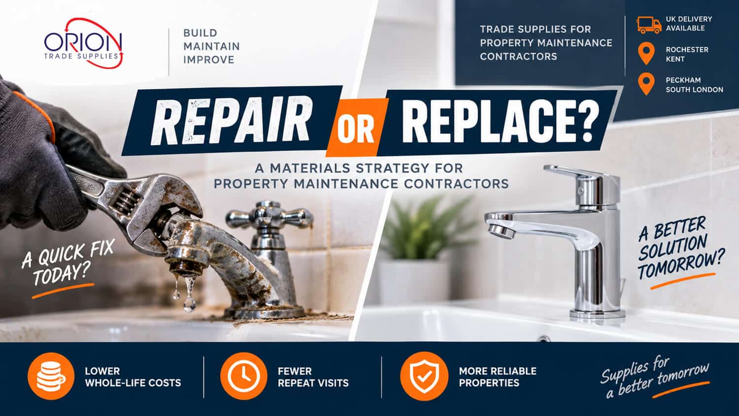 Repair or Replace Materials Strategy Property Maintenance Orion Trade Supplies