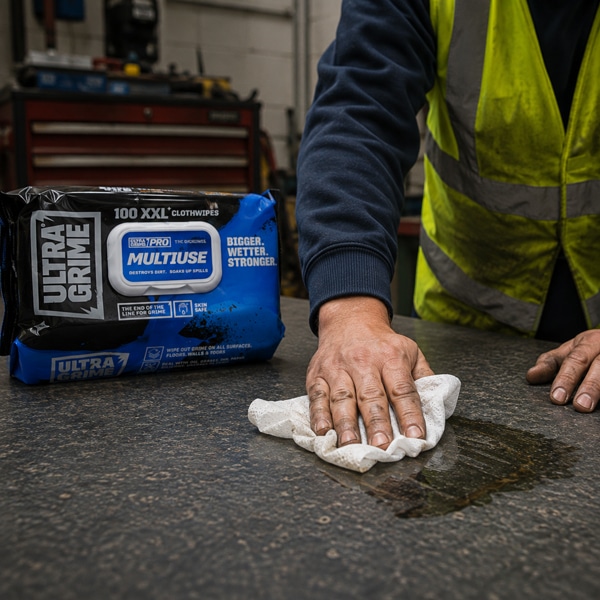 UltraGrime Pro Multi-Use Wipes in use 0001