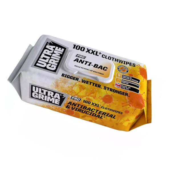 UltraGrime Pro Anti Bac Wipes Pack of 100